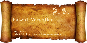 Hetzel Veronika névjegykártya